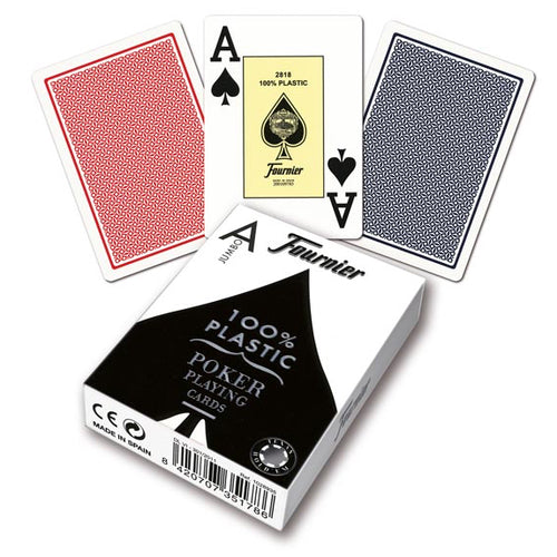 Baraja Poker 100% Plástico Jumbo 55 Cartas