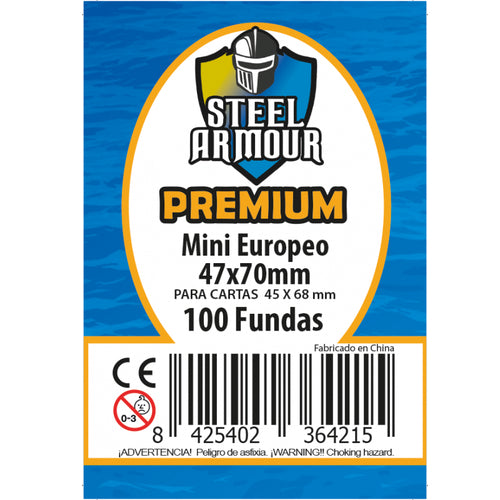 Fundas Steel Armour Mini Europeo Premium 45 x 68 mm 100 unidades