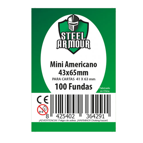 Fundas Steel Armour Mini Americano  41 x 63 mm 100 unidades